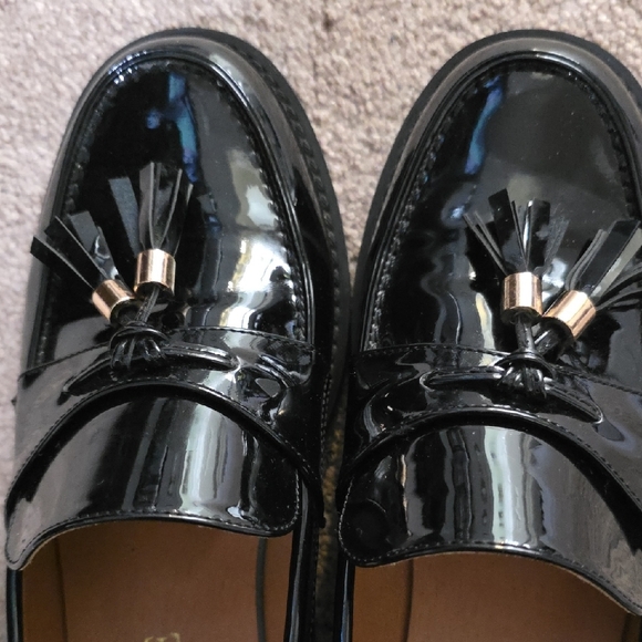 Black Patent Leather Loafers - Picture 2 of 5